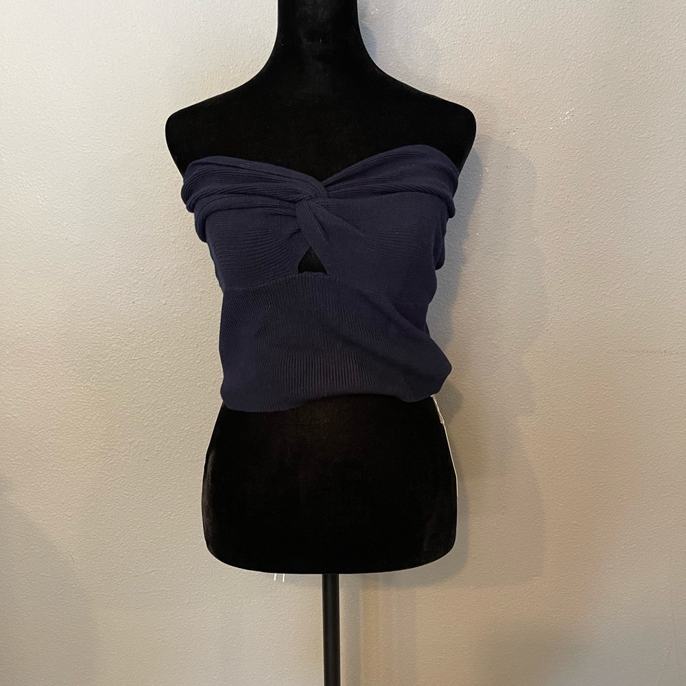 Knit off the shoulder crop top